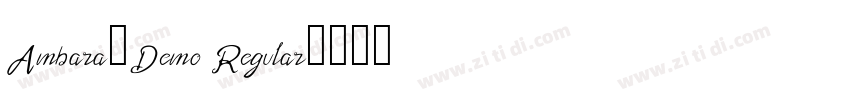 Ambara_Demo Regular字体转换